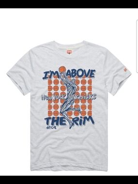 'I'm Above the Rim' Short-Sleeve Tee - White/Blue/Orange
